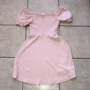 Pink Off The Shoulder Dress